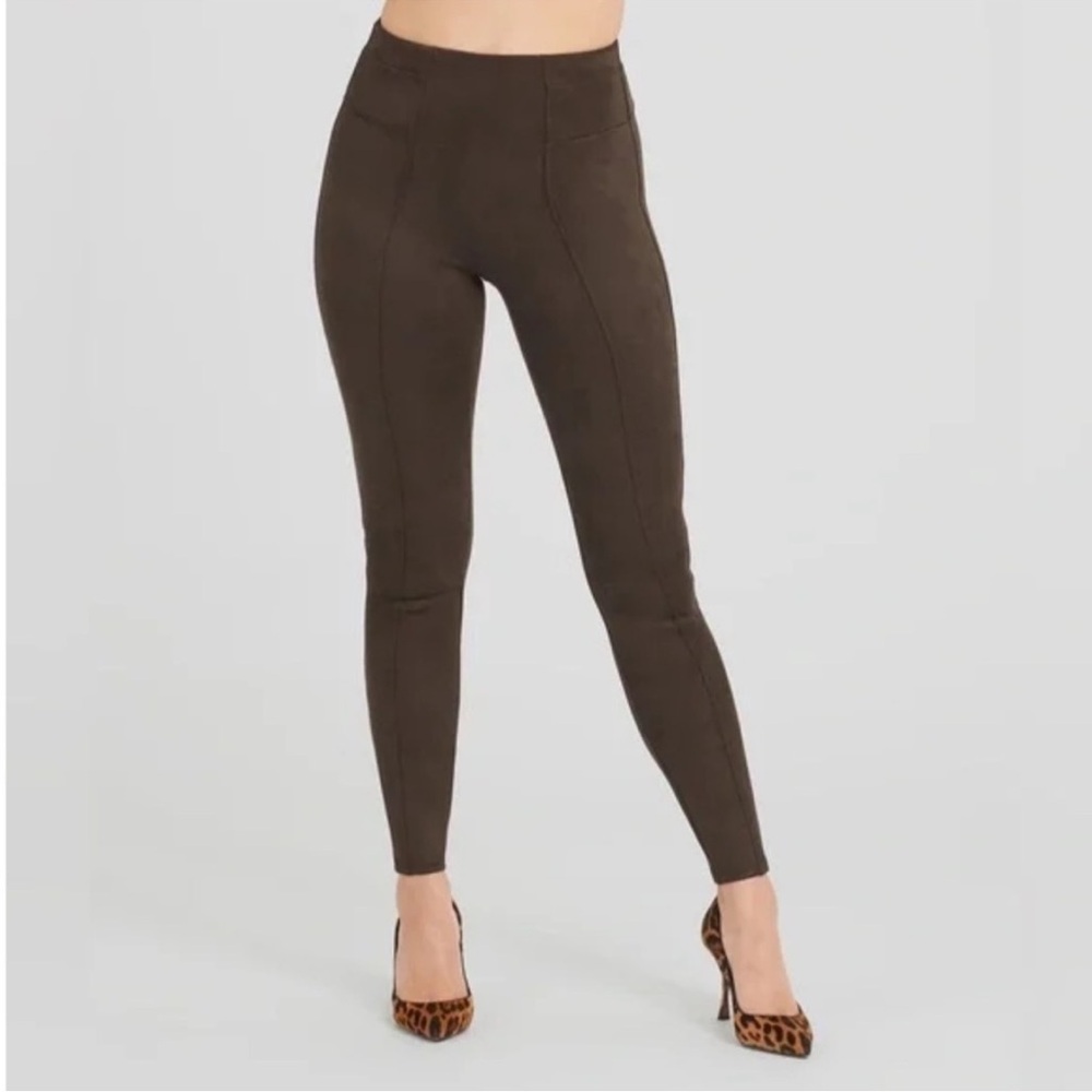 Spanx Faux Suede Leggings (Brown)